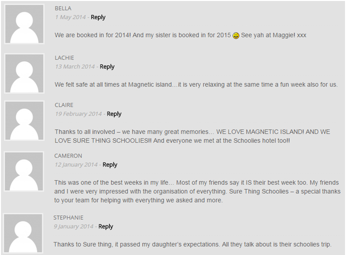 Magnetic Island Schoolies Feedback