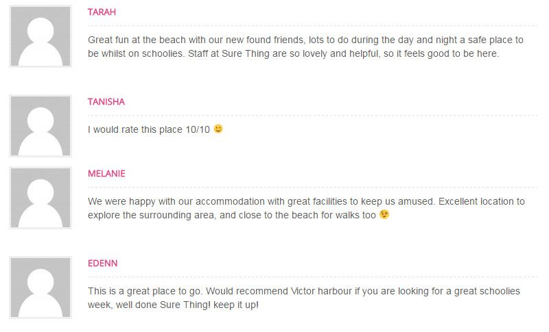 Victor Harbor Schoolies Feedback